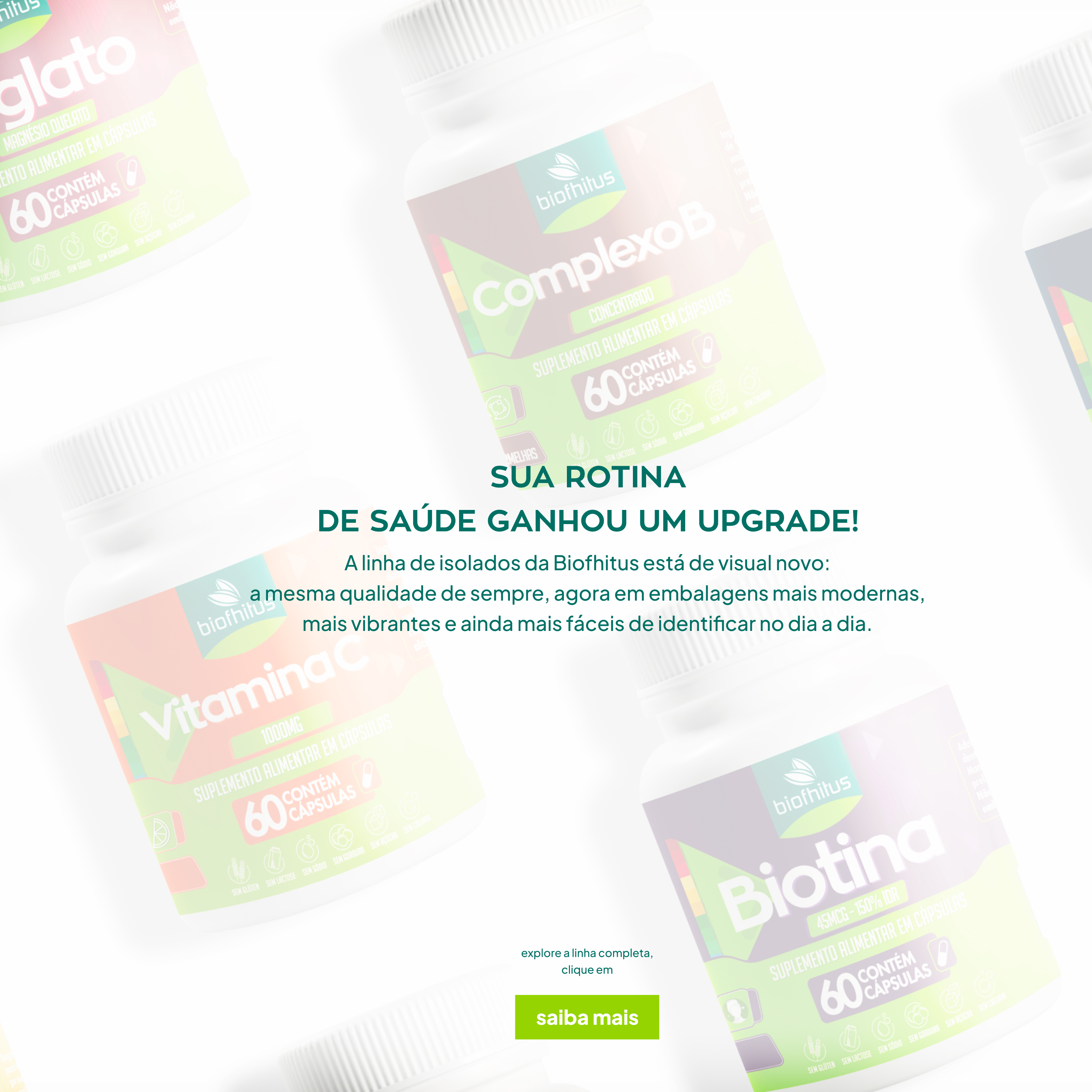 Banner Versão Mobile Linha de Isolados - Biofhitus